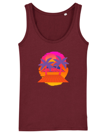 Retro Vapor Wave Man Burgundy