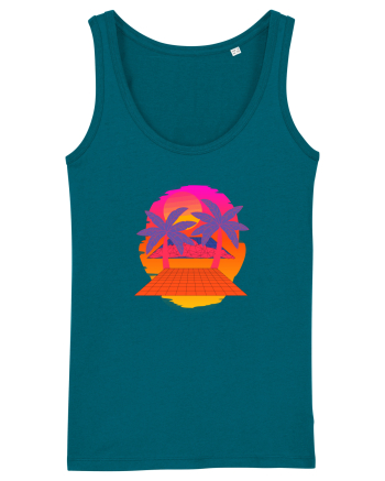 Retro Vapor Wave Man Ocean Depth
