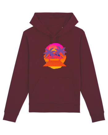 Retro Vapor Wave Man Burgundy