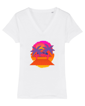 Retro Vapor Wave Man White