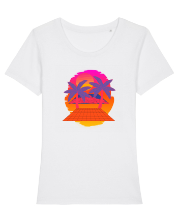 Retro Vapor Wave Man White