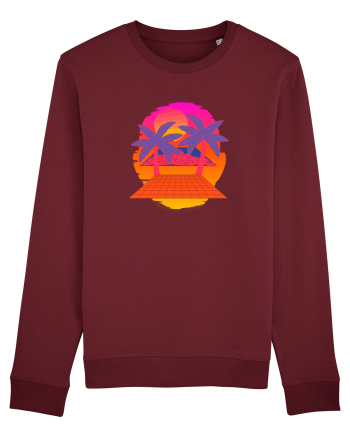 Retro Vapor Wave Man Burgundy
