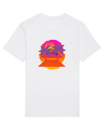 Retro Vapor Wave Man White