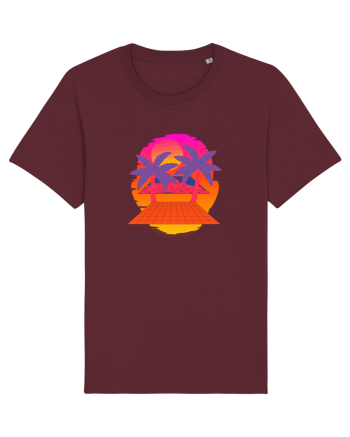 Retro Vapor Wave Man Burgundy