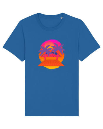 Retro Vapor Wave Man Royal Blue