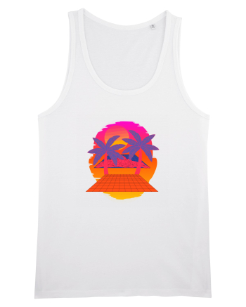 Retro Vapor Wave Man White
