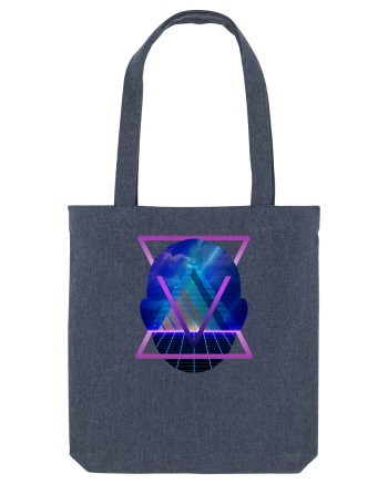 Retro Vapor Wave Man Midnight Blue