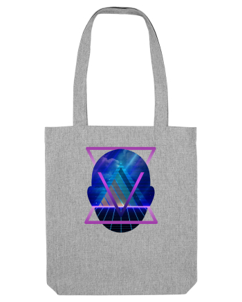 Retro Vapor Wave Man Heather Grey