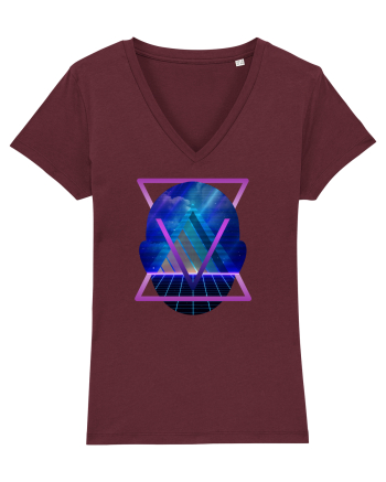 Retro Vapor Wave Man Burgundy
