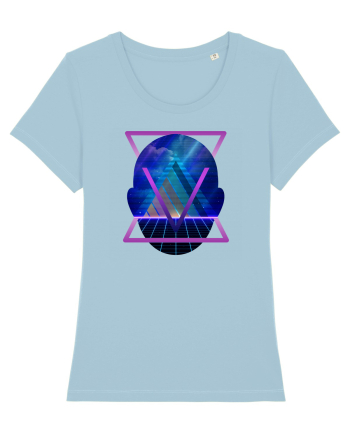 Retro Vapor Wave Man Sky Blue