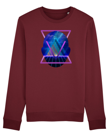 Retro Vapor Wave Man Burgundy