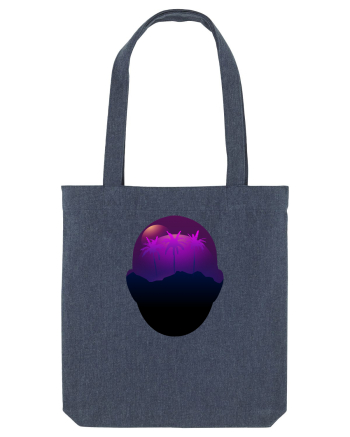 Retro Vapor Wave Man Midnight Blue