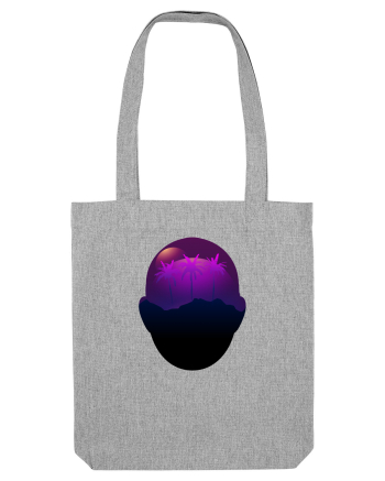 Retro Vapor Wave Man Heather Grey