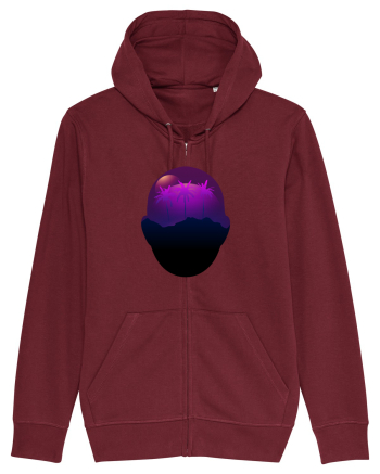 Retro Vapor Wave Man Burgundy