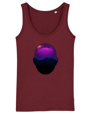Retro Vapor Wave Man Burgundy