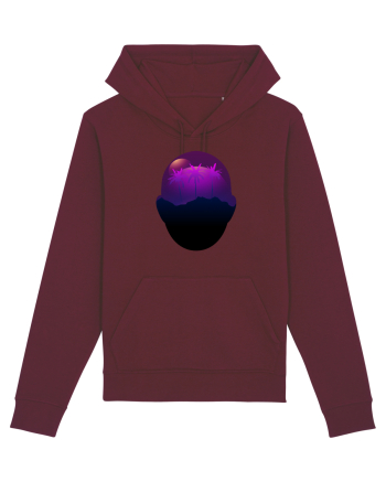 Retro Vapor Wave Man Burgundy