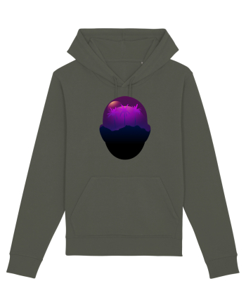 Retro Vapor Wave Man Khaki