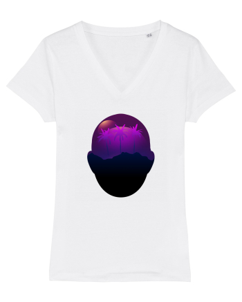 Retro Vapor Wave Man White