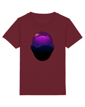 Retro Vapor Wave Man Burgundy