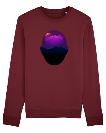 Retro Vapor Wave Man Burgundy