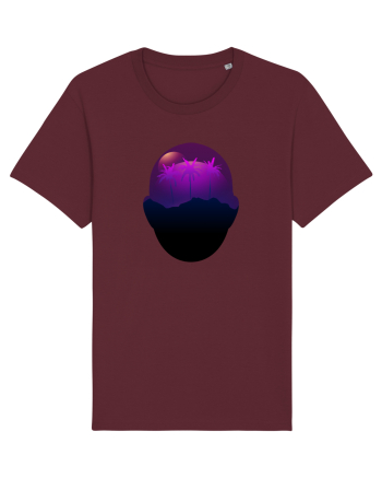 Retro Vapor Wave Man Burgundy