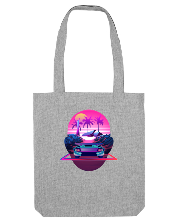 Retro Vapor Wave Man Heather Grey