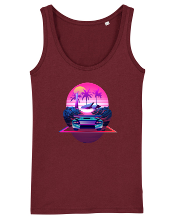 Retro Vapor Wave Man Burgundy