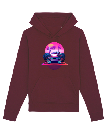 Retro Vapor Wave Man Burgundy