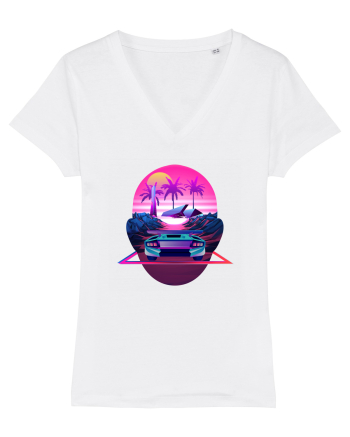 Retro Vapor Wave Man White