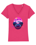 Retro Vapor Wave Man Tricou mânecă scurtă guler V Damă Evoker