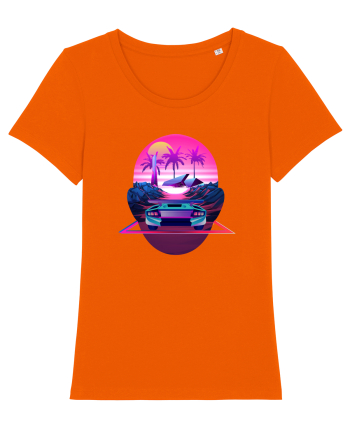 Retro Vapor Wave Man Bright Orange