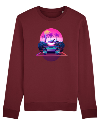 Retro Vapor Wave Man Burgundy