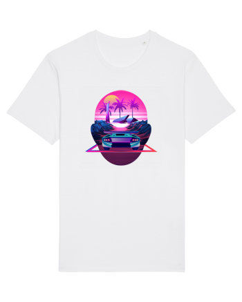 Retro Vapor Wave Man White