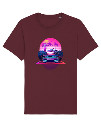 Retro Vapor Wave Man Burgundy