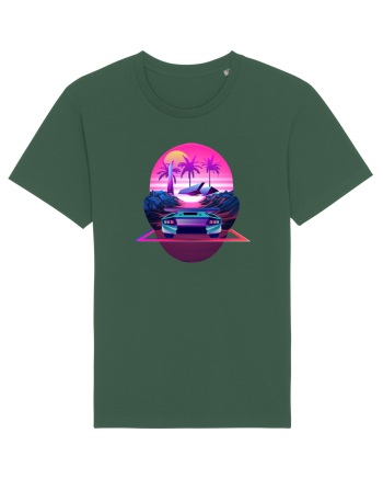 Retro Vapor Wave Man Bottle Green