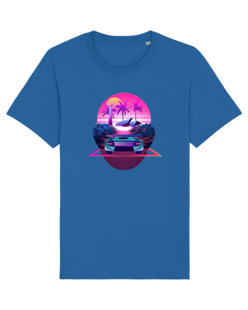 Retro Vapor Wave Man Royal Blue
