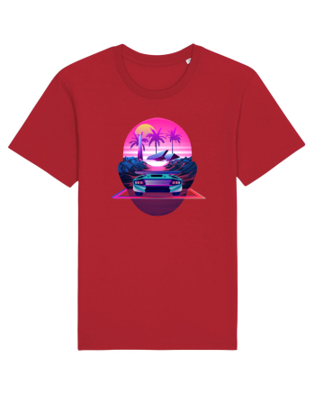 Retro Vapor Wave Man Red