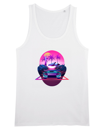 Retro Vapor Wave Man White