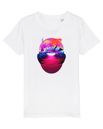 Retro Vapor Wave Man White
