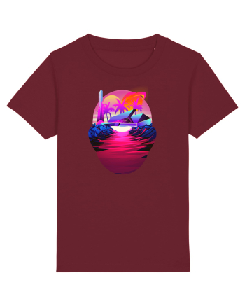 Retro Vapor Wave Man Burgundy