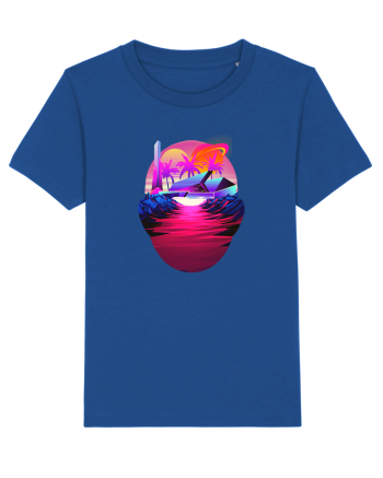 Retro Vapor Wave Man Majorelle Blue