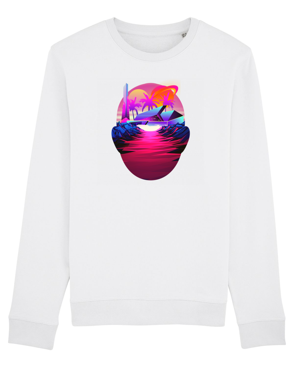 Bluză mânecă lungă Unisex Rise White
