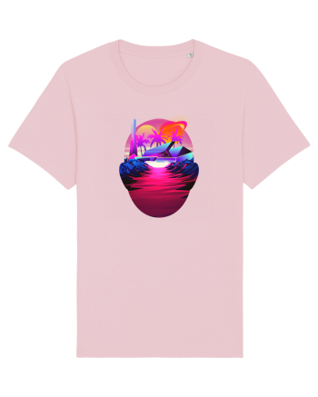 Retro Vapor Wave Man Cotton Pink