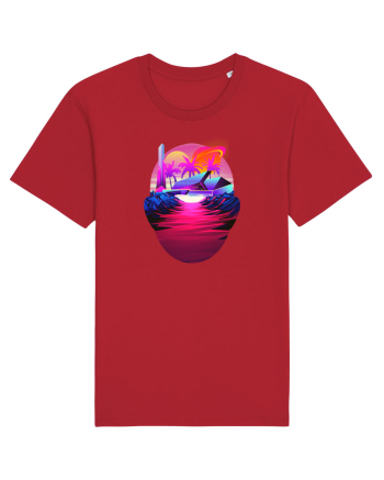 Retro Vapor Wave Man Red