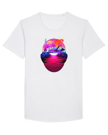Retro Vapor Wave Man White