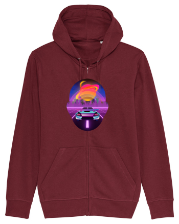 Retro Vapor Wave Man Burgundy
