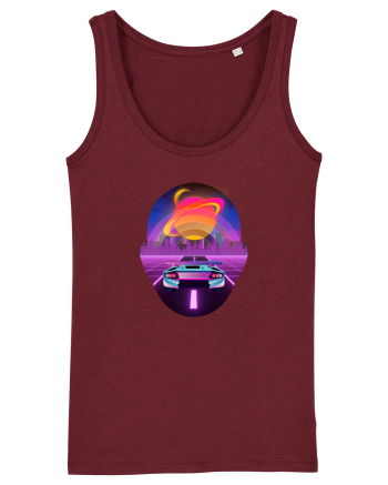 Retro Vapor Wave Man Burgundy