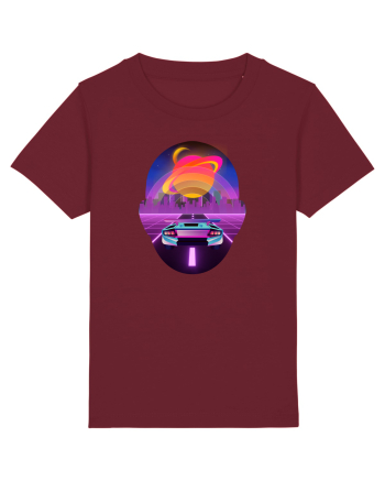 Retro Vapor Wave Man Burgundy