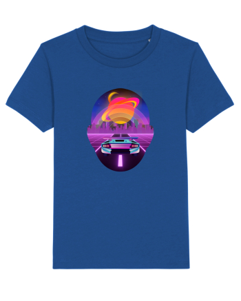 Retro Vapor Wave Man Majorelle Blue