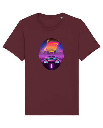 Retro Vapor Wave Man Burgundy